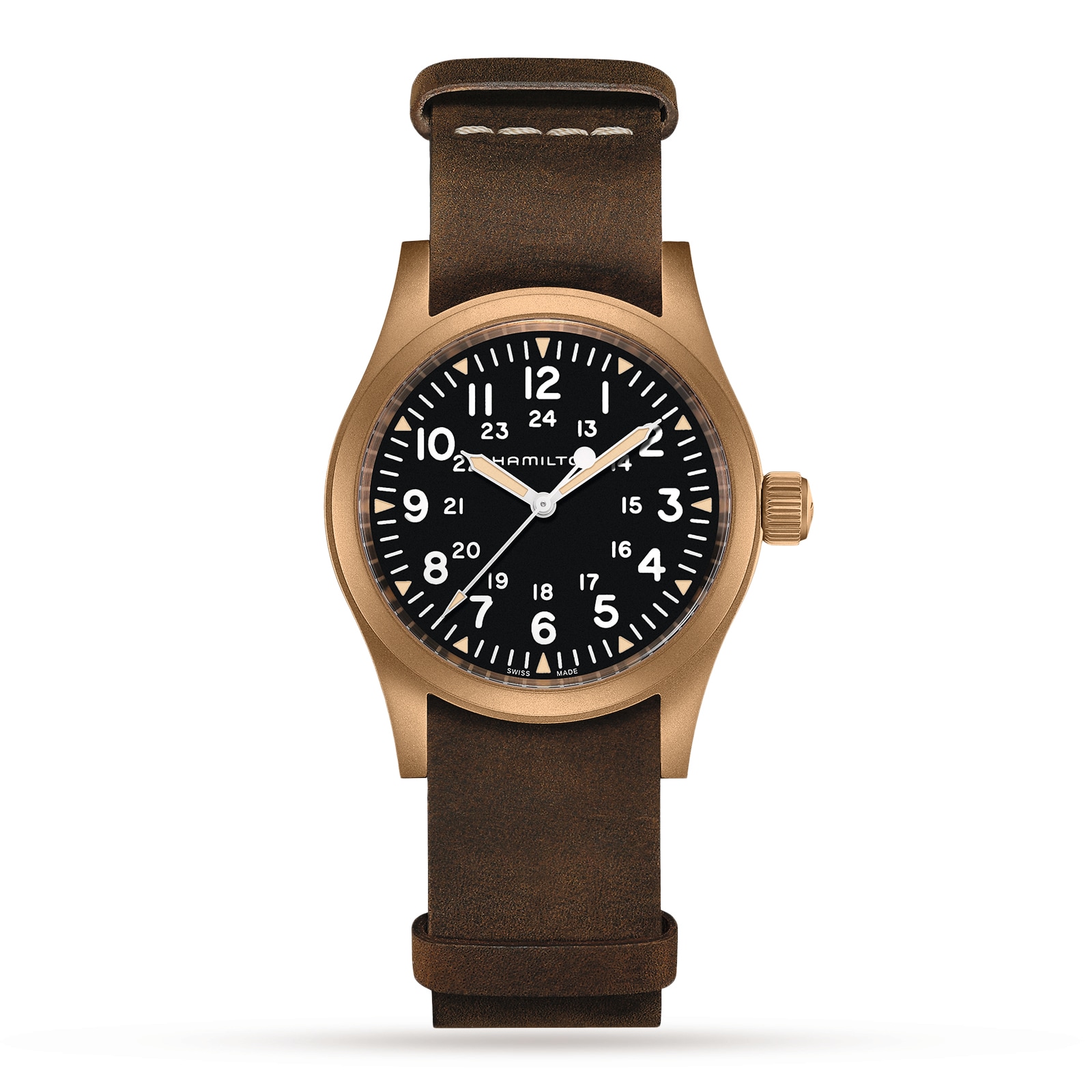 Khaki Field Mechanical Bronze 38mm Mens Watch Black image