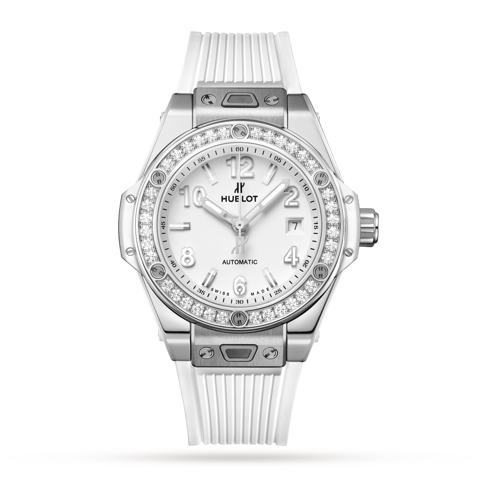 Big Bang One Click Steel White Diamonds 33mm Watch Big Bang One Click Steel White Diamonds 33mm Watch image
