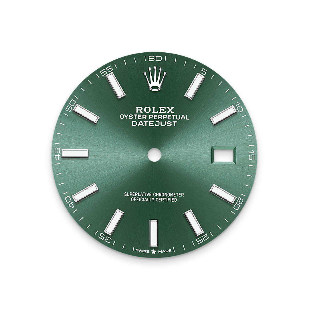 Mint green dial